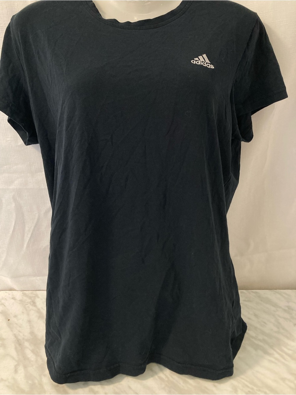 Adidas ClimaLite Cotton Black Athletic T-Shirt Size XL